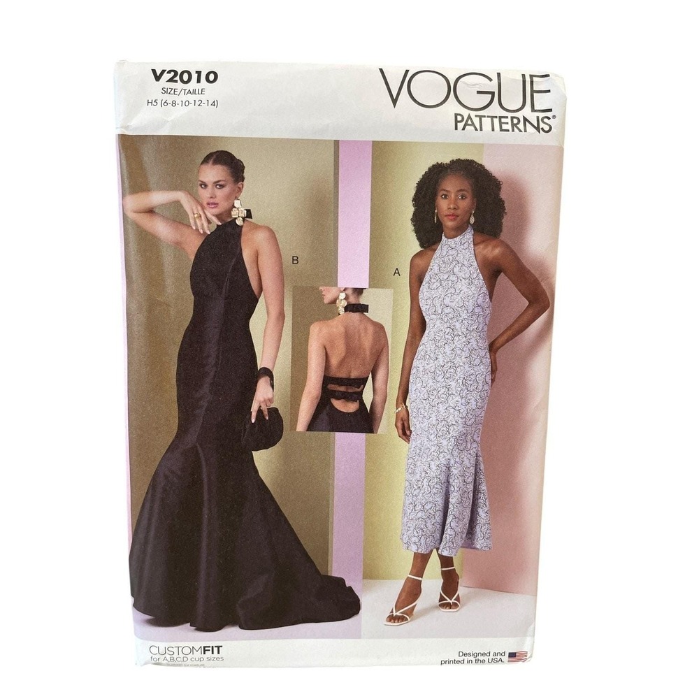 Vogue Patterns V2010 Misses Dress Sizes 6-14 Advanced Sewing Pattern